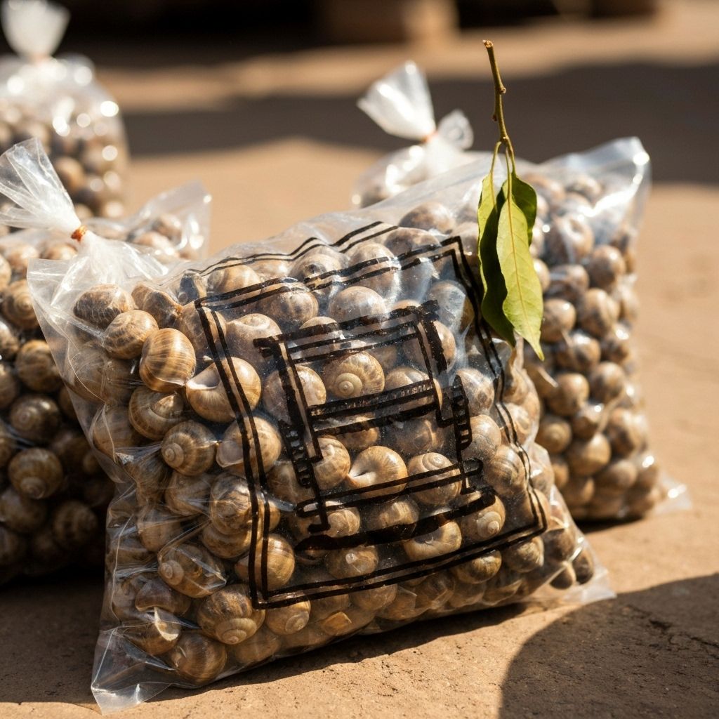 Escargots frais en sachet